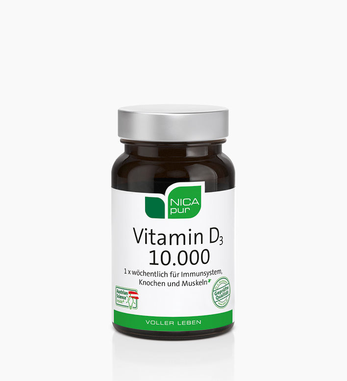 Dose des Nahrungsergänzungsmittels Vitamin D3 10000