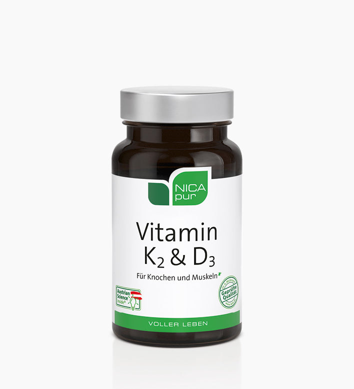 Vitamin K2 und D3 Nahrungsergänzung Dose