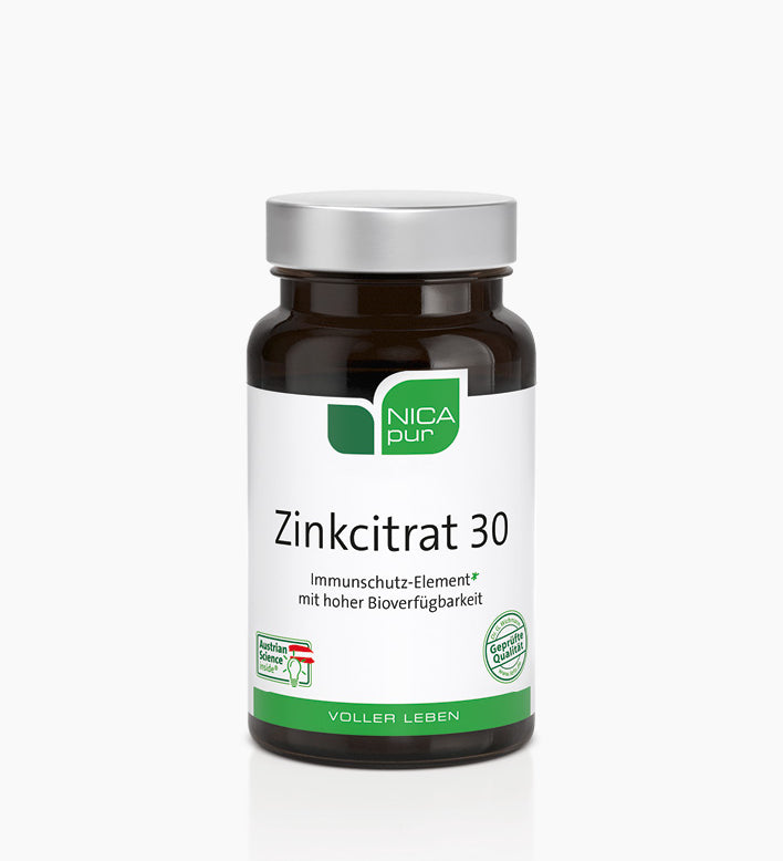Nahrungsergänzung Zinkcitrat 30 in der Dose