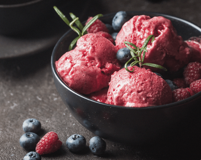 Beeren-Sorbet