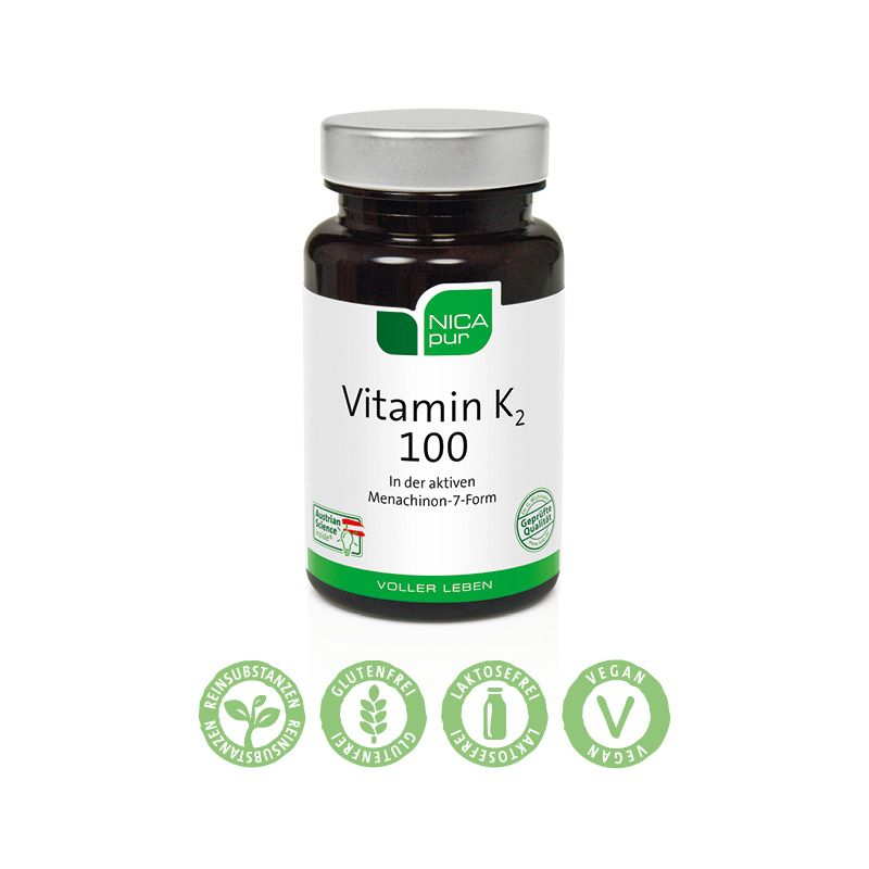 NICApur Vitamin K2 100 - 60 Kapseln - Für starke Knochen