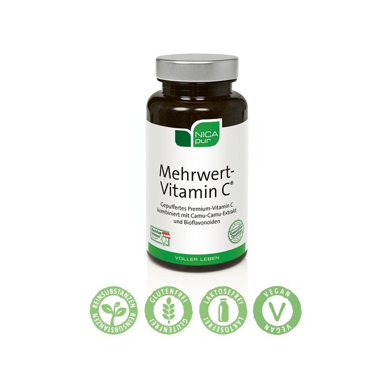 Mehrwert Vitamin C Komplex von NICApur® | Das Power Vitamin C | Unterstützung für dein Immunsystem